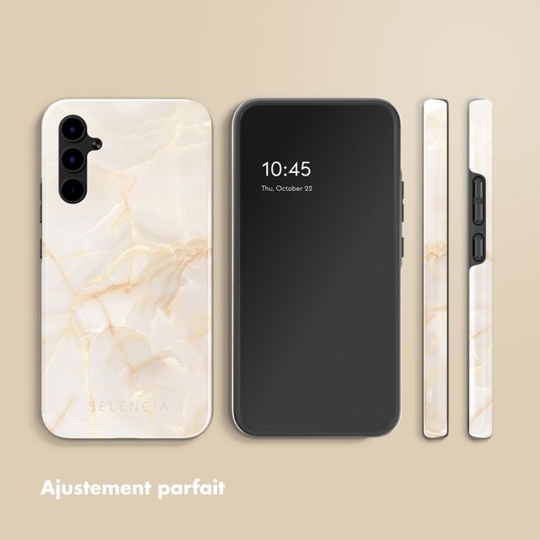 Selencia Coque arrière Vivid Samsung Galaxy A34 (5G) - Golden Beige Marble
