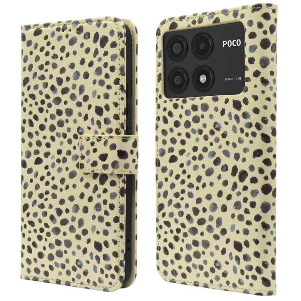imoshion Étui de télephone portefeuille Design Xiaomi Poco X6 Pro - Black And White Dots