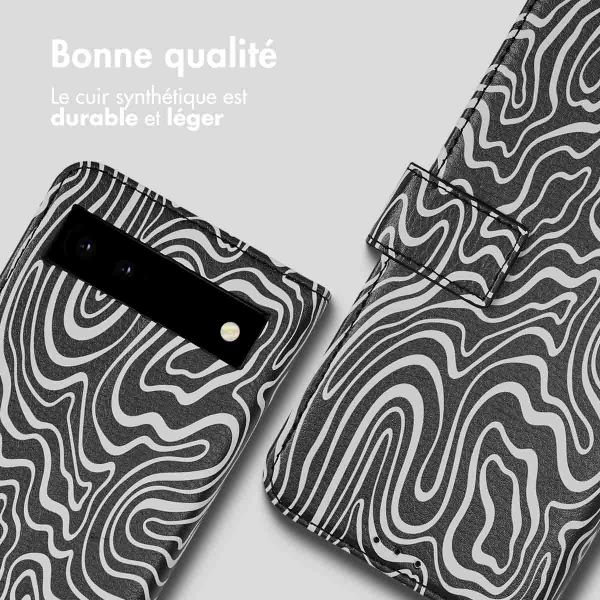 imoshion Étui de télephone portefeuille Design Google Pixel 6a - Black And White