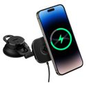 Spigen OneTap Pro 3 - Support de téléphone de voiture - Tableau de bord et pare-brise - Chargeur sans fil - magnétique - Noir