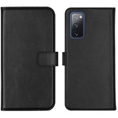 Selencia Étui portefeuille en cuir véritable Samsung Galaxy S20 FE - Noir