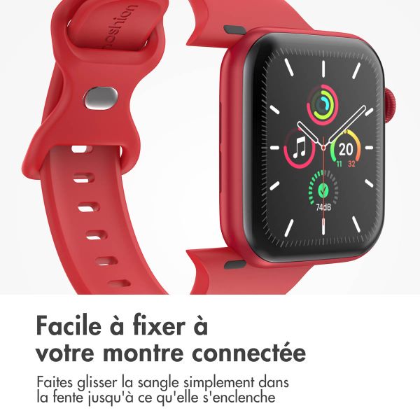 imoshion Bracelet en silicone⁺ Apple Watch Series 1 t/m 9 / SE (38/40/41 mm) | Series 10 / 11 (42 mm) - Taille S/M - Rose