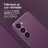 Accezz Étui de télephone portefeuille en cuir 2-en-1 avec MagSafe Samsung Galaxy S23 - Heath Purple