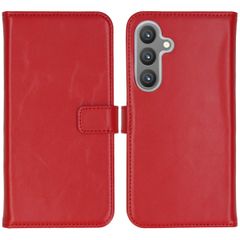 Selencia Étui portefeuille en cuir véritable Samsung Galaxy S24 Plus - Rouge
