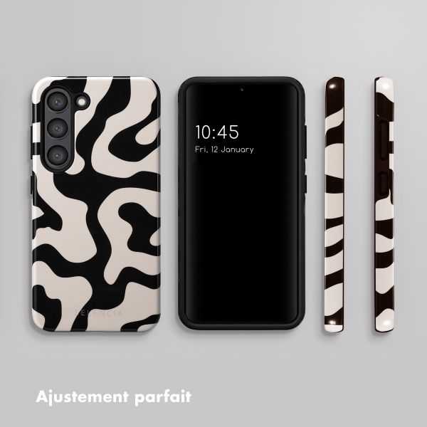 Selencia Coque arrière Vivid Samsung Galaxy S23 - Art Wave Black