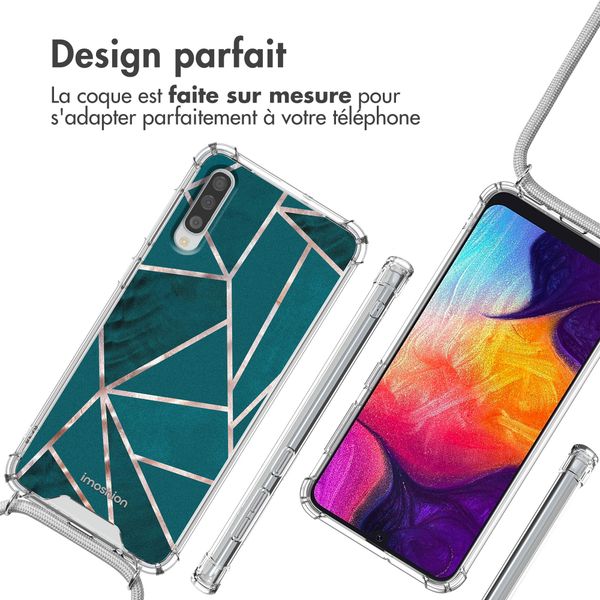 imoshion Coque Design avec cordon Samsung Galaxy A50 / A30s - Petrol Green Graphic