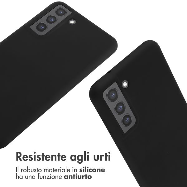 imoshion Coque en silicone avec cordon Samsung Galaxy S21 FE - Noir