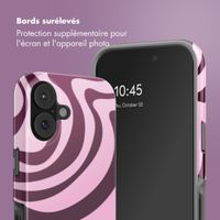 Selencia Coque arrière Vivid Apple iPhone 17 - Wavy Swirl Pink Plum