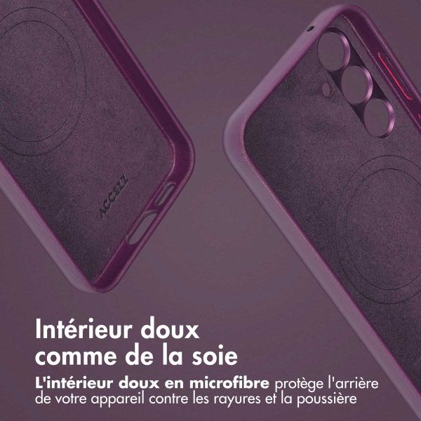 Accezz Étui de téléphone portefeuille en cuir 2-en-1 avec MagSafe Samsung Galaxy S24 Plus - Heath Purple