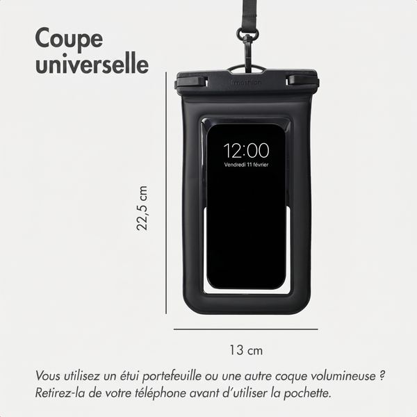 imoshion Floating Waterproof Pouch - Coque de téléphone universelle étanche - Noir