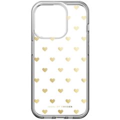 iDeal of Sweden Coque arrière Mirror iPhone 15 Pro - Golden Hearts