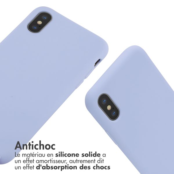 imoshion Coque en silicone avec cordon Apple iPhone X / Xs - Violet