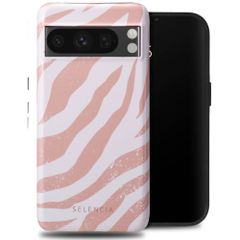 Selencia Coque arrière Vivid Google Pixel 8 Pro - Colorful Zebra Old Pink