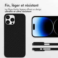Accezz Coque Kevlar MagSafe Apple iPhone 14 Pro Max - Noir