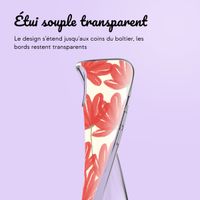 Coque personnalisée avec des fleurs iPhone 13 - Transparent