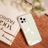 Selencia Coque très protectrice Zarya Fashion Apple iPhone SE (2022 / 2020) / 8 / 7 / 6(s) - Gold Green Botanic