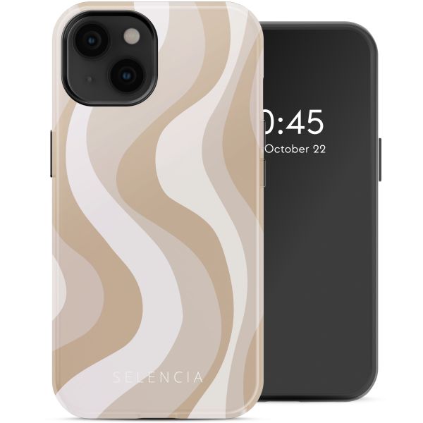 Selencia Coque arrière Vivid Tough avec MagSafe iPhone 14 - Desert Waves Beige