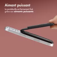 Accezz Portefeuille en cuir avec support - Compatible avec MagSafe et Qi2 - Onyx Black
