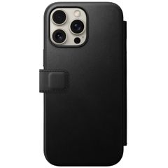 Nomad Étui de télephone portefeuille Modern Leather Folio Apple iPhone 16 Pro Max - Noir
