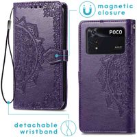 imoshion Etui de téléphone portefeuille Mandala Xiaomi Poco M4 Pro 5G - Violet