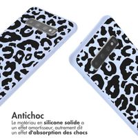 imoshion Coque design en silicone avec cordon Samsung Galaxy S10 - Animal Lila