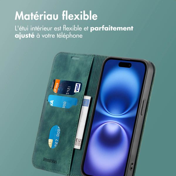 imoshion Étui de téléphone portefeuille Slim Apple iPhone 17 - Vert