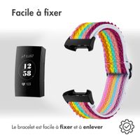 imoshion Bracelet élastique en nylon le Fitbit Charge 3 / 4 - Rainbow