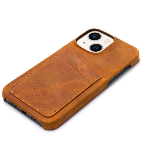 Wachikopa Coque Full Wrap C.C. avec 2 porte-cartes iPhone 13 - Camel