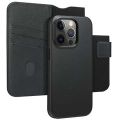 Accezz Étui de télephone portefeuille en cuir 2-en-1 avec MagSafe Apple iPhone 14 Pro - Onyx Black
