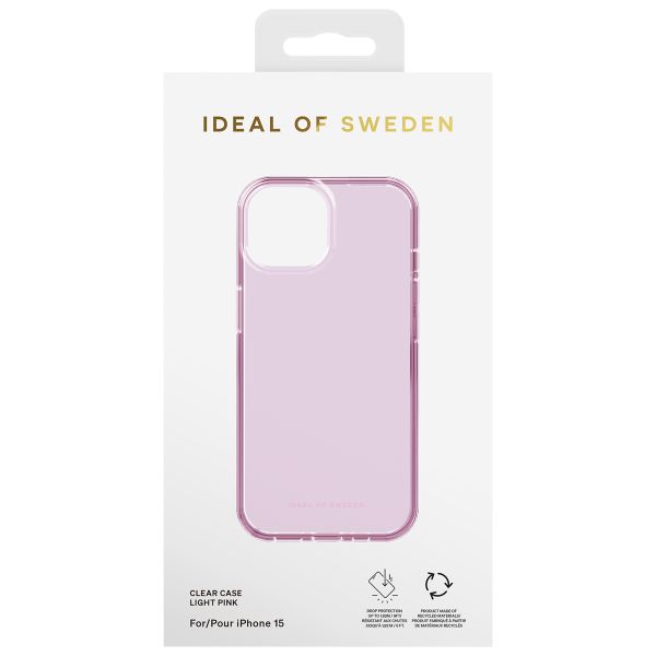 iDeal of Sweden Coque Clear iPhone 15 - Light Pink