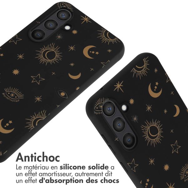 imoshion Coque design en silicone avec cordon Samsung Galaxy S23 FE - Sky Black