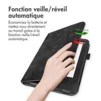 imoshion Étui de liseuse portefeuille avec strap et support Kobo Clara 2E / Tolino Shine 4 - Noir