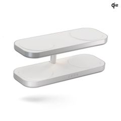 Zens Quattro Wireless Charger Pro 4 - Station de charge sans fil - Compatible Qi2 et MagSafe - Blanc