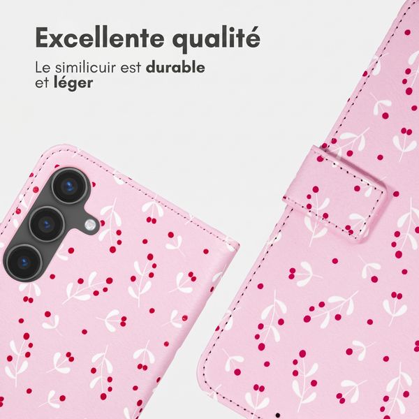 imoshion Étui de télephone portefeuille Design Samsung Galaxy S24 - Blush Berries