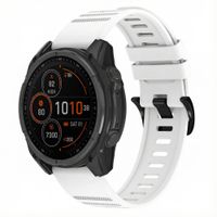imoshion Bracelet QuickFit® Stripe en silicone  - Connexion Garmin 22 mm - Blanc