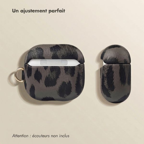 Selencia Coque Sabi motif panthère  Apple Airpods 4 - Midnight Black