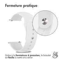 imoshion Bracelet sport en silicone  - Connexion universelle 20 mm - Blanc