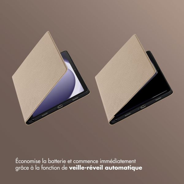 Selencia Coque tablette Riva Samsung Galaxy Tab A9 Plus - Beige