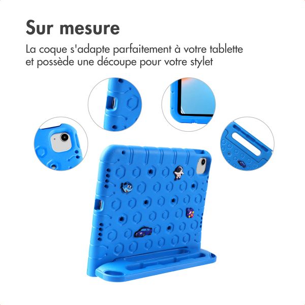 imoshion Coque kidsproof avec poupées amovibles Apple iPad 11 (2025) 11 pouces A16 / iPad 10 (2022) 10.9 pouces - Bleu