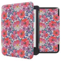 imoshion Design Slim Hard Case Sleepcover Kobo Clara Colour / BW - Flower Watercolor