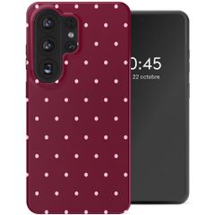 Selencia Coque arrière Vivid Samsung Galaxy S26 Ultra - Happy Dots Burgundy