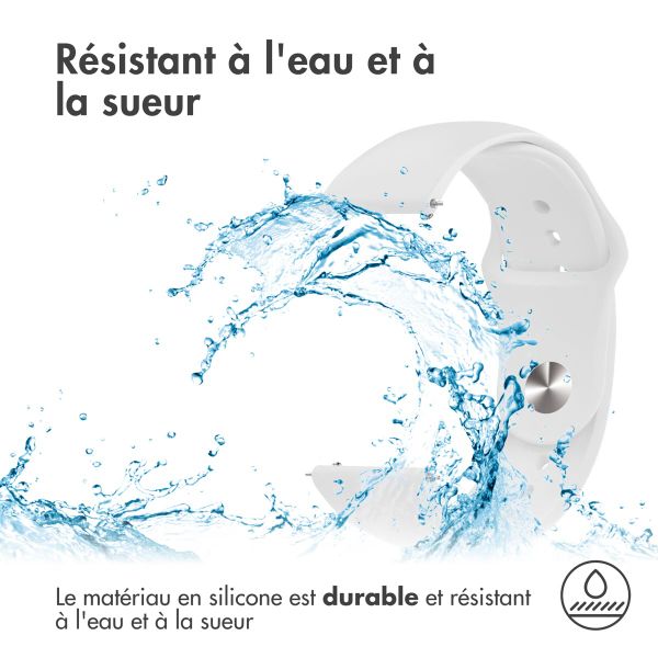 imoshion Bracelet sport en silicone  - Connexion universelle 22 mm - Blanc