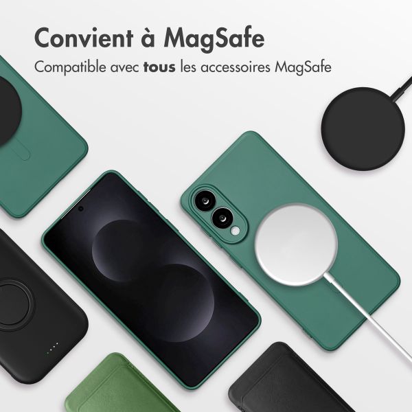 imoshion Coque Couleur avec MagSafe Samsung Galaxy S25 Edge - Vert foncé