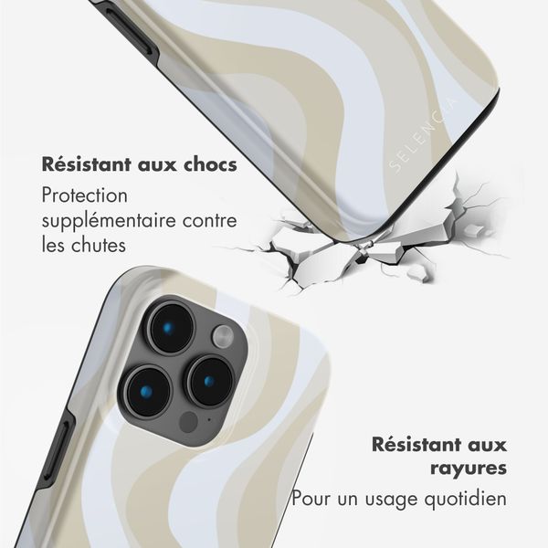 Selencia Coque arrière Vivid avec MagSafe Apple iPhone 15 Pro Max - Desert Waves Beige