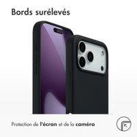 Accezz Coque Liquid Silicone avec MagSafe Apple iPhone 17 Pro Max - Noir