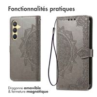 imoshion Etui de téléphone portefeuille Mandala Samsung Galaxy S24 - Gris