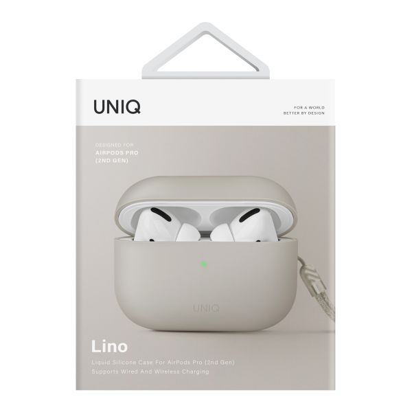 Uniq Coque silicone Lino Hybrid Apple AirPods Pro 2 - Beige Ivory