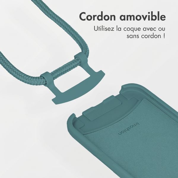 imoshion Coque arrière Color avec cordon amovible et MagSafe Samsung Galaxy S26 - Dark Green