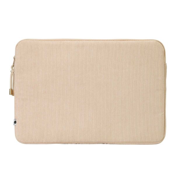 Selencia Pochette ordinateur Corduroy 15-16 pouces - Beige