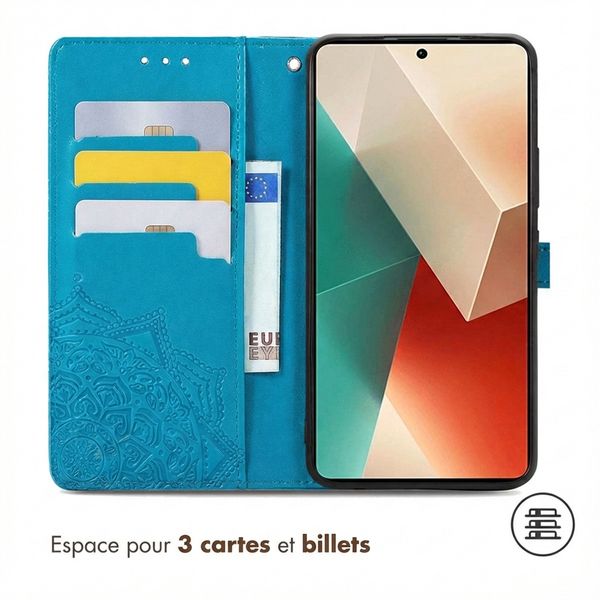 imoshion Etui de télephone Mandala Xiaomi Redmi Note 13 Pro (5G) / Poco X6 - Turquoise